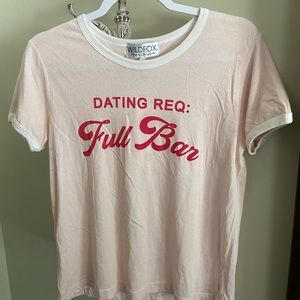 NWT Wildfox Dating Full Bar Johnny Ringer Tee S
